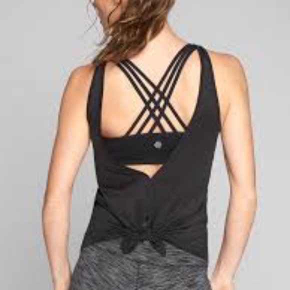 Athleta Tops - EUC Athleta Fully Focused Support Top-Blk/Blk, LG